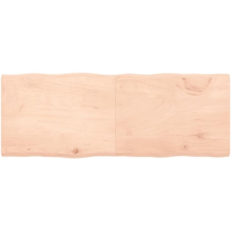 Dessus de table bois massif non traité bordure assortie - Vidaxl