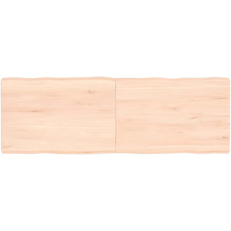 Dessus de table bois massif non traité bordure assortie - Vidaxl