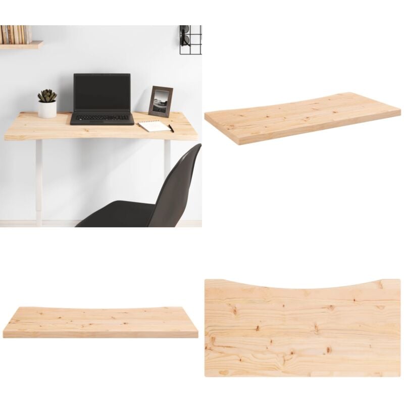 Vidaxl - Dessus de bureau 80x40x2,5 cm bois massif de pin - dessus de bureau - dessus de bureau en bois - Home & Living - Brun