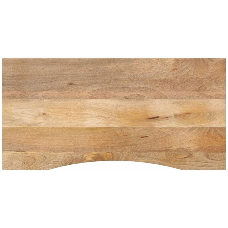 vidaXL Dessus de bureau avec courbe 110x50x2,5 cm manguier massif brut