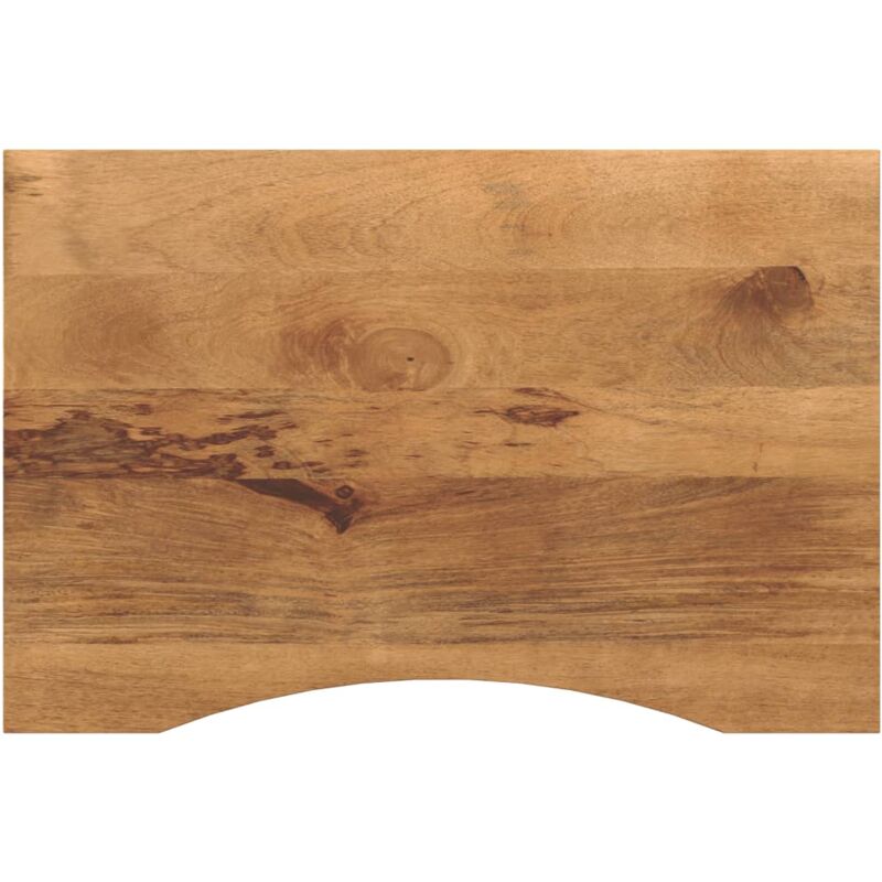 Dessus de bureau avec courbe 90x60x2,5 cm manguier massif brut - Vidaxl