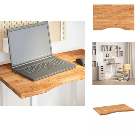 Dessus de bureau marron clair bois chêne massif rectangulaire - Dessus De Bureau - Plan De Travail - Plan De Travail De Cuisine - Plan De Travail De Salle De Bain
