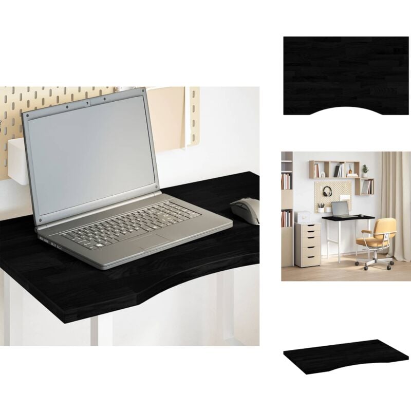 Dessus de bureau marron foncé bois chêne massif rectangulaire - Dessus De Bureau - Plan De Travail - Plan De Travail De Cuisine - Plan De Travail De