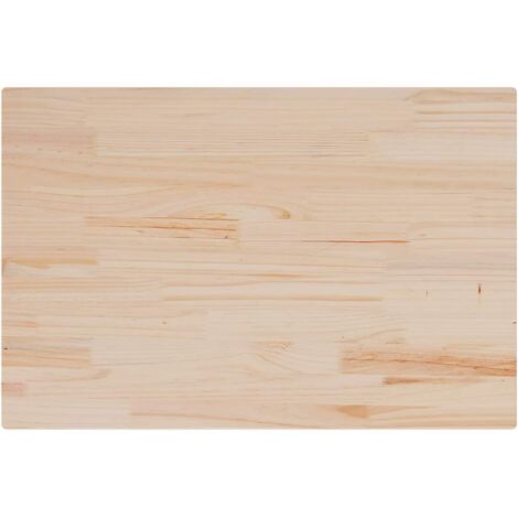 Dessus de bureau Plateau De Table Dessus de table 80x50x1,7 cm rectangulaire bois de pin massif CFW96800