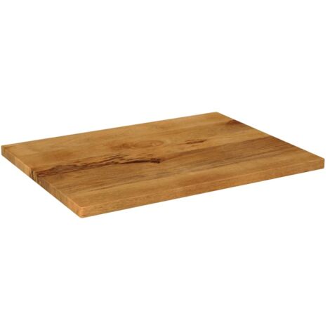 Dessus de bureau  Plateau De Table  Dessus de table 80x70x2,5 cm rectangulaire bois massif manguier CFW22581