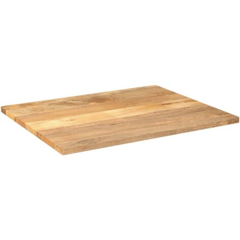 Dessus de bureau  Plateau De Table  Dessus de table 90x80x3,8 cm rectangulaire bois massif manguier CFW11038