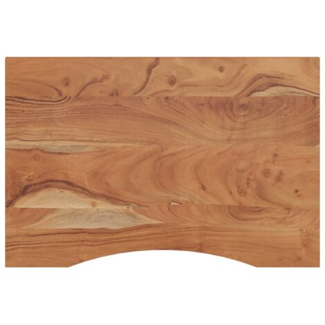 Dessus de bureau，Plateau de table，Dessus de table 80x60x2,5cm rectangulaire bois massif d'acacia CFW30988