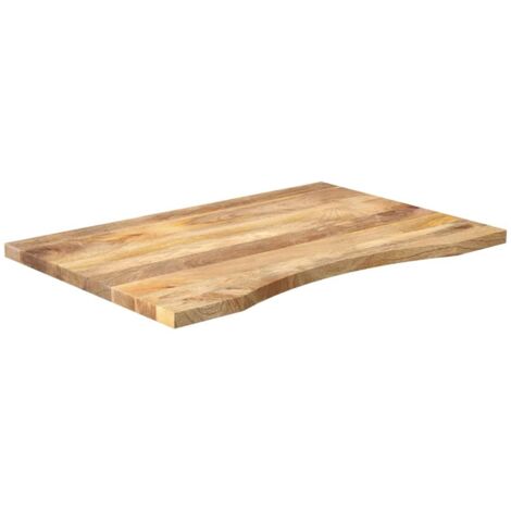 Dessus de bureau，Plateau de table，Dessus de table avec courbe 100x60x2,5 cm manguier massif brut CFW38579