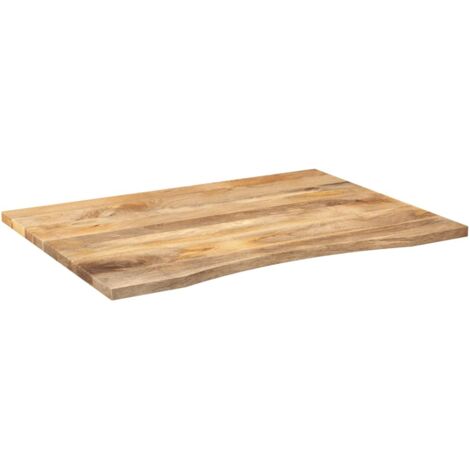 Dessus de bureau，Plateau de table，Dessus de table avec courbe 100x80x2,5 cm manguier massif brut CFW61654