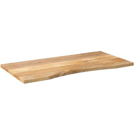 Dessus de bureau，Plateau de table，Dessus de table avec courbe 140x50x2,5 cm manguier massif brut CFW93602