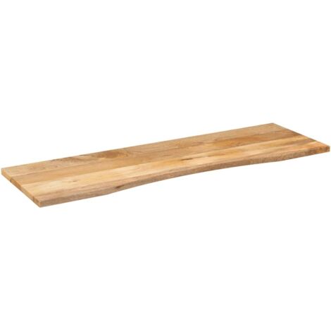 Dessus de bureau，Plateau de table，Dessus de table avec courbe 160x50x2,5 cm manguier massif brut CFW47318