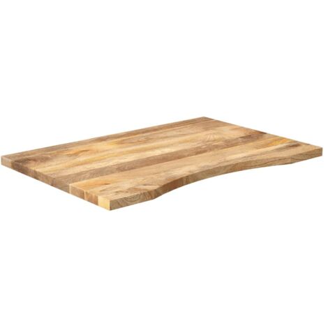 Dessus de bureau，Plateau de table，Dessus de table avec courbe 90x50x2,5 cm manguier massif brut CFW52337