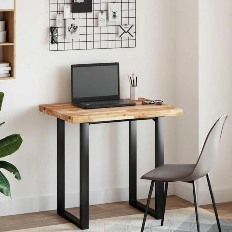 Dessus de bureau，Plateau de table，Dessus de table fini à l'huile 80x60x4cm bois d'acacia massif CFW38005