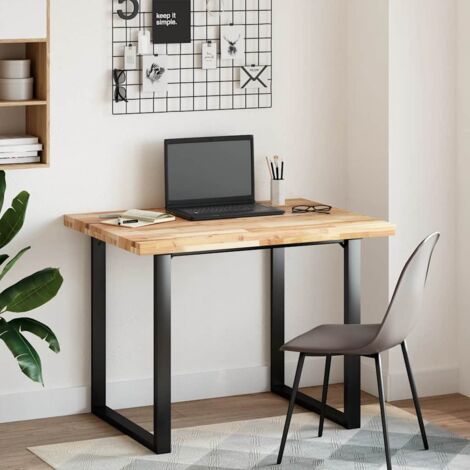 Dessus de bureau，Plateau de table，Dessus de table non traité 100x80x4 cm bois d'acacia massif CFW38557