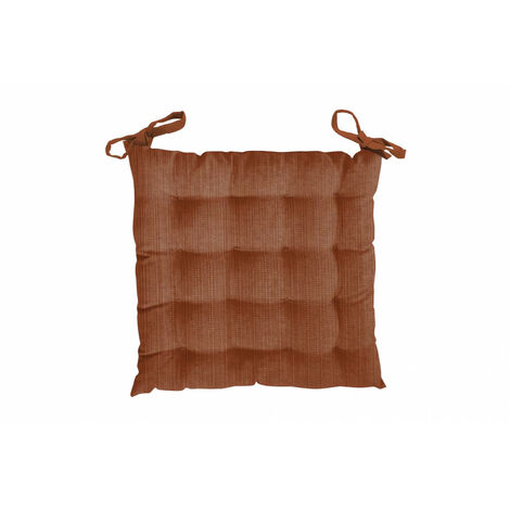 Dessus de chaise capitonné en velours VELVET terracotta, par Soleil d'Ocre