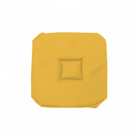 Dessus de chaise gobelin 40x40X3 cm ALIX jaune radieux, par Soleil d'ocre