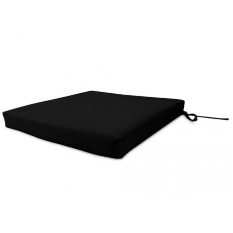 Dessus de chaise outdoor imperméabilisé 40X40X5 cm ALIX noir, par Soleil d'ocre