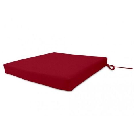 Dessus de chaise outdoor imperméabilisé 40X40X5 cm ALIX rouge, par Soleil d'ocre