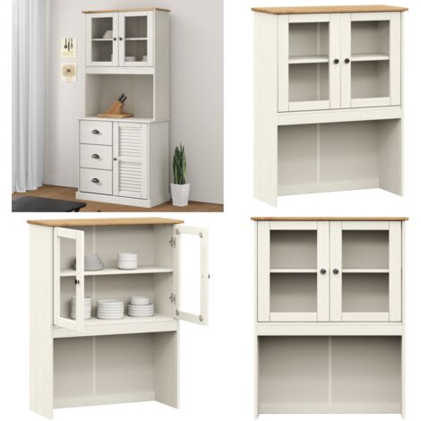 Dessus de commode VIGO blanc 78x30x100 cm bois massif de pin - Meuble De Rangement - Buffet - Meuble De Salon - Dessus De Commode - Étagère Ouverte - Home & Living