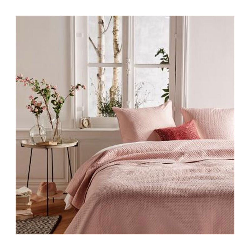 Dessus de Lit & 2 Taies 'Dolce' 240x260cm Rose