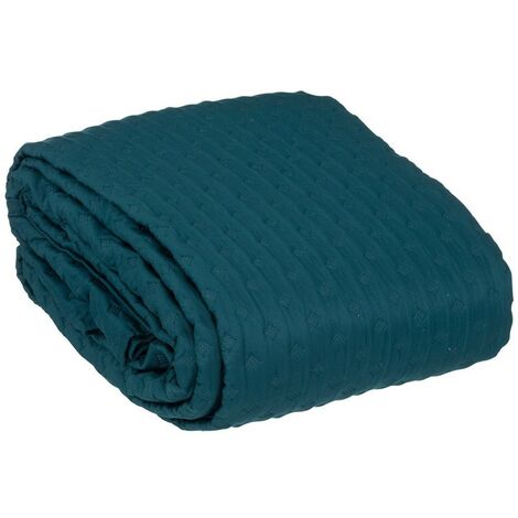 Dessus de lit 240x260 Kalia bleu + 2 taies