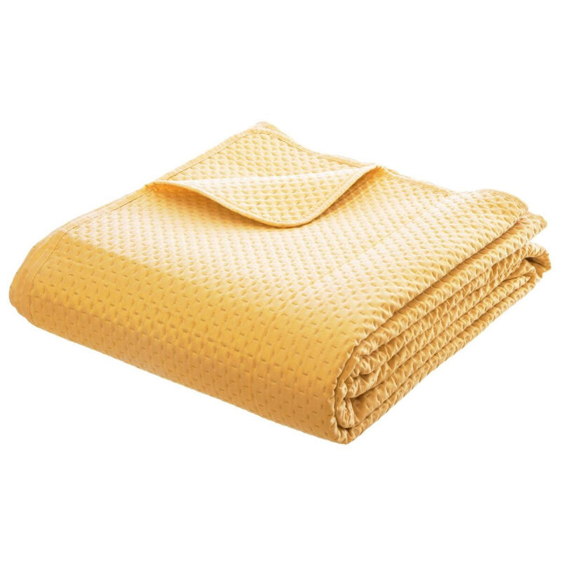 Dessus de lit 260 x 240 cm + 2 Taies 60 x 60 cm 'Dolce' Atmosphera Couleur: Ocre