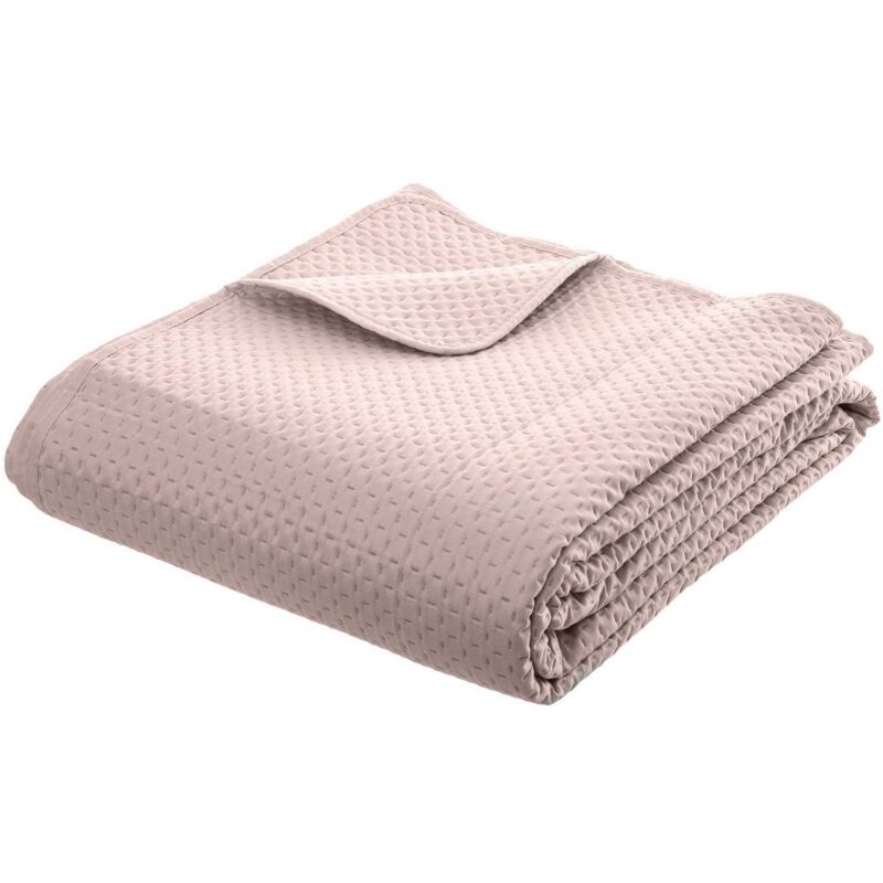 Atmosphera - Dessus de lit 2 taies Dolce rose 260x240cm créateur d'intérieur