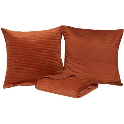 Dessus de lit Lilou terracotta 260x240cm - Atmosphera créateur d'intérieur