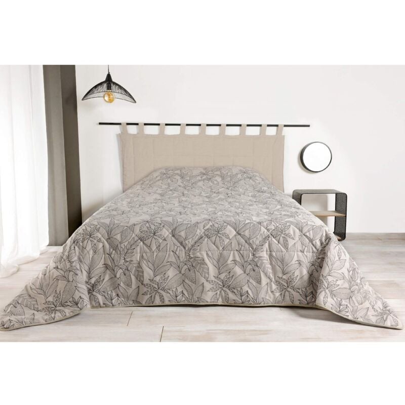 Linder - Dessus de lit Matelassé Fleuri 'kerala' - 240x260cm - Ecru