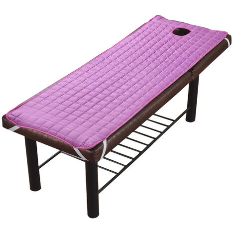 Dessus de matelas pour Salon de beauté, drap de lit de Table de SPA, doux pour la peau, traitement de Massage antidérapant, couverture de lit avec trou,violet,0,5 - 1 Kg,190x70cm 75x28inch