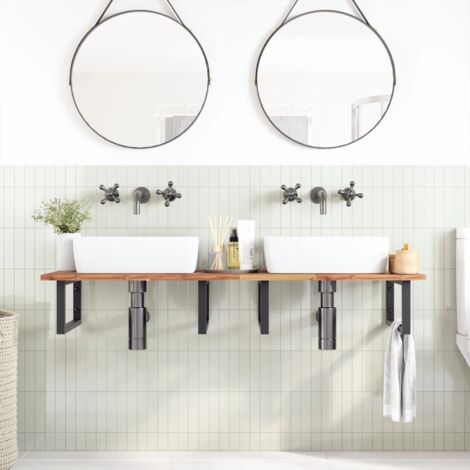 Dessus de meuble de salle de bain finition à l'huile 120x50x2cm CFW808820