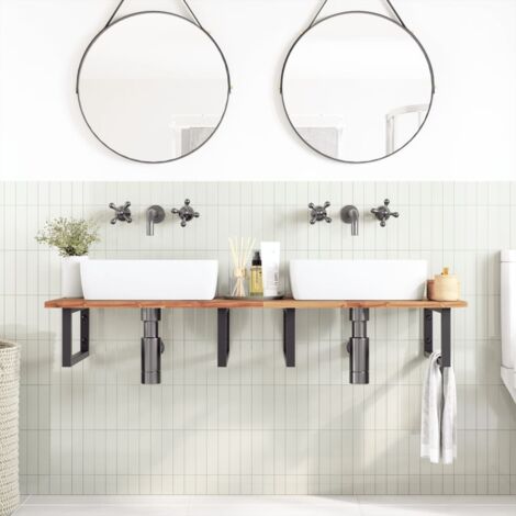 Dessus de meuble de salle de bain finition à l'huile 160x50x2cm CFW554614