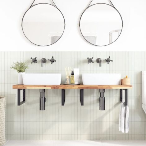 Dessus de meuble de salle de bain non traité bois d'acacia CFW472206