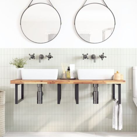 Dessus de meuble de salle de bain non traité bois d'acacia CFW973405