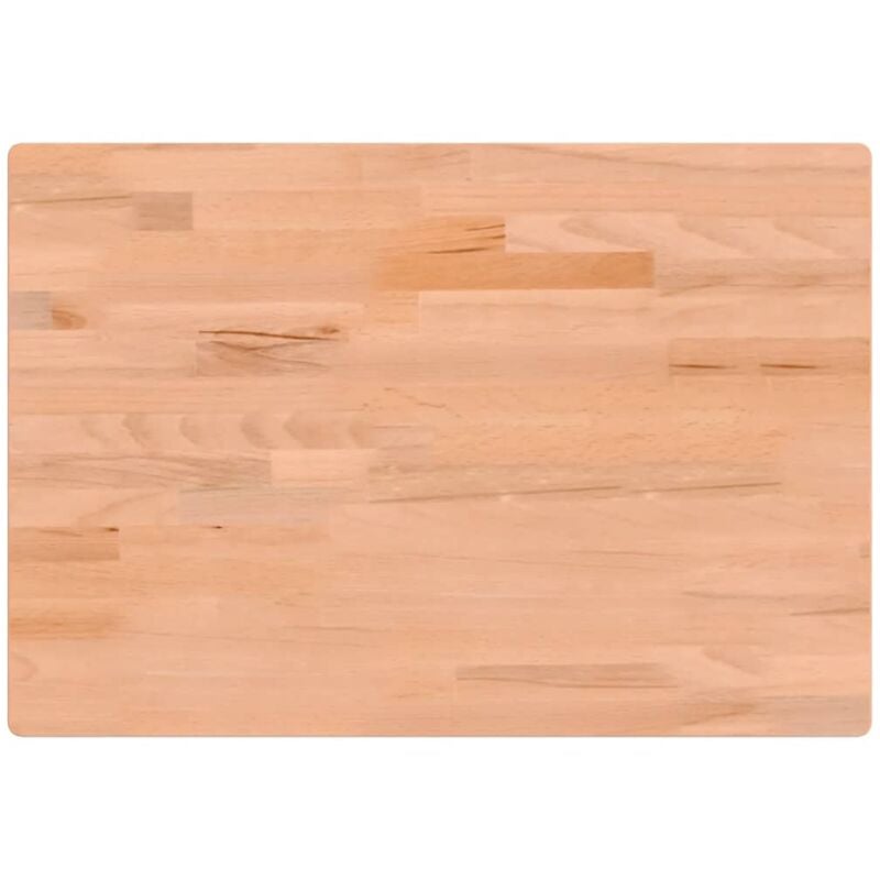 Vidaxl - Dessus de bureau 80x55x2,5 cm bois massif de hêtre
