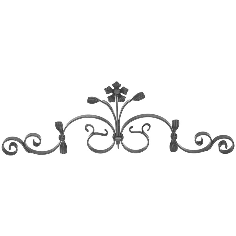 Dessus de portail - Hauteur 300mm Longueur 835mm en plat de 20x5mm - Fer forgé à souder Deco Fer Forge