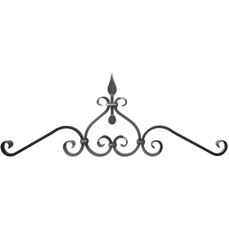 Dessus de portail - Hauteur 330mm Longueur 1000mm en carré de 14mm - Fer forgé à souder Deco Fer Forge