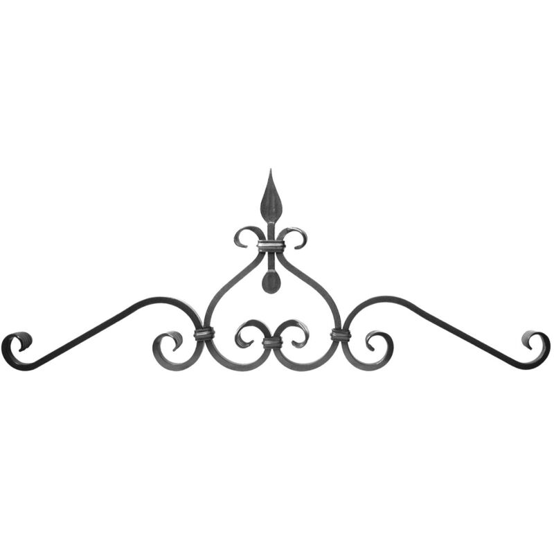 Dessus de portail - Hauteur 330mm Longueur 1000mm en carré de 16mm - Fer forgé à souder Deco Fer Forge