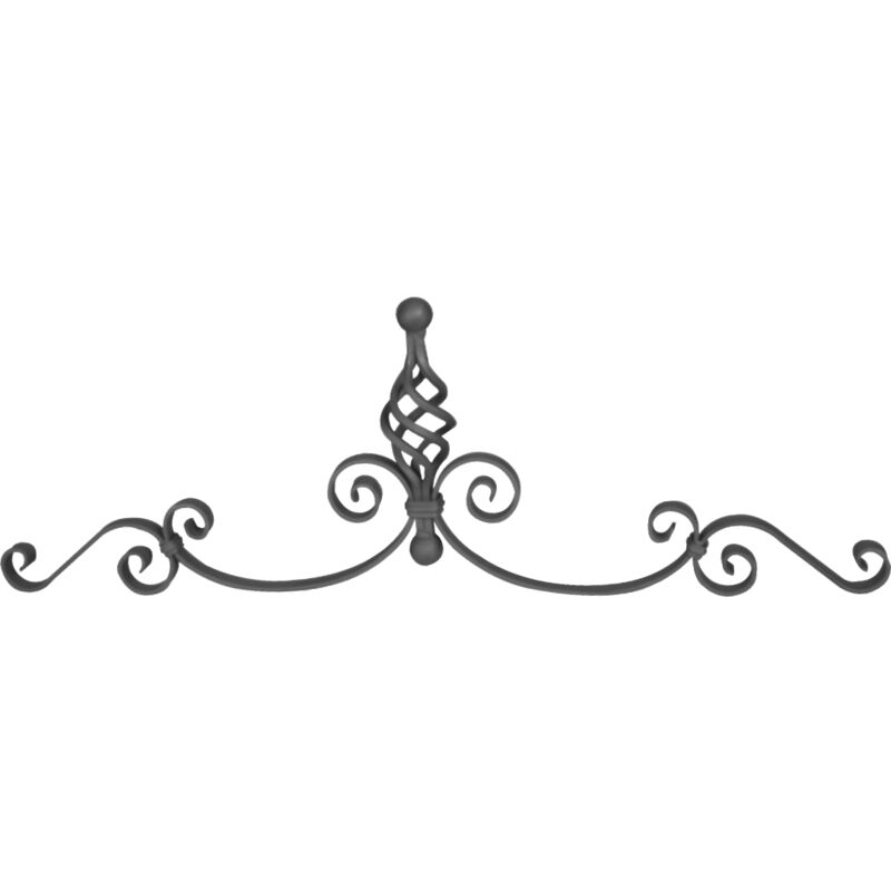 Dessus de portail - Hauteur 300mm largeur 900mm en plat de 20x5mm - Fer forgé - à souder Deco Fer Forge