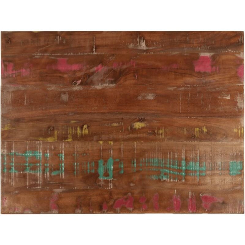 Dessus de table 80x70x3,8 cm rectangulaire bois massif récupéré Vidaxl