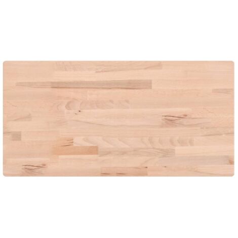Dessus de table 100x50x1,5 rectangulaire bois massif de hêtre