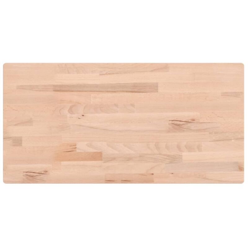 Dessus de table 100x50x1,5cm rectangulaire bois massif de hêtre Vidaxl