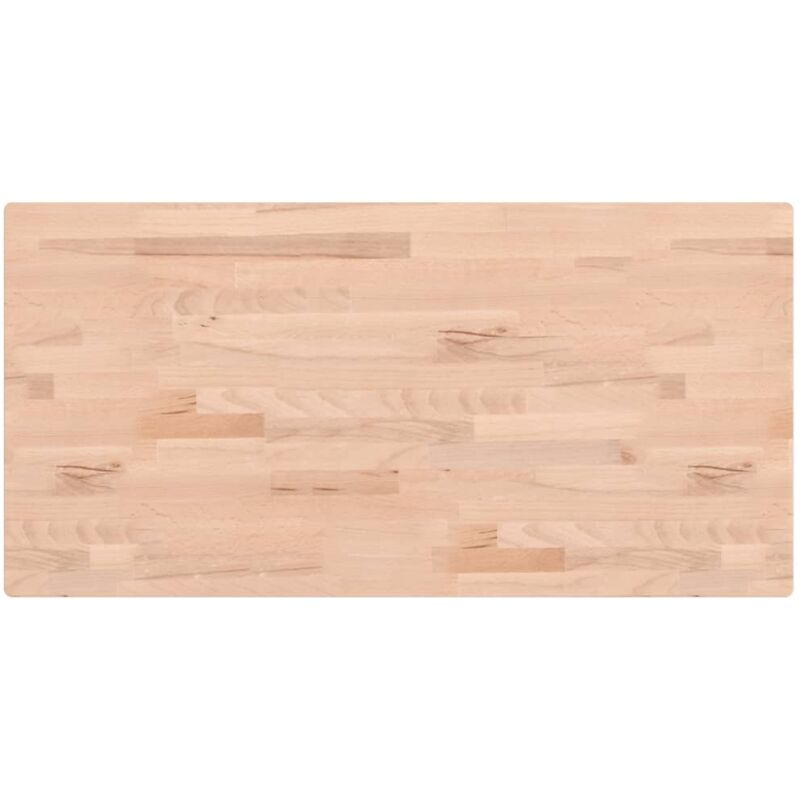 Dessus de table 80x40x1,5 cm rectangulaire bois massif de hêtre Vidaxl