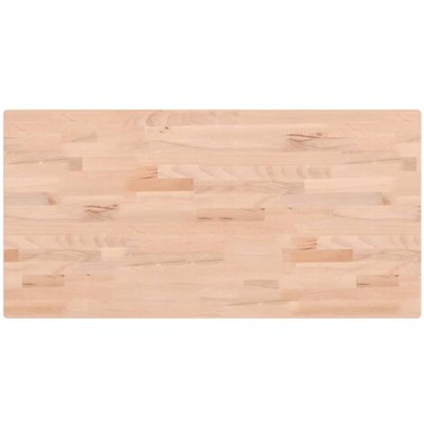 Dessus de table 100x50x2,5 rectangulaire bois massif de hêtre