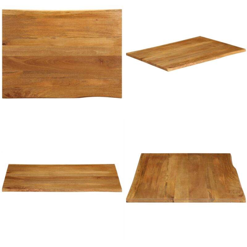 Dessus de table 100x80x2,5 cm bord vivant bois massif manguier - Dessus De Table - Table Basse - Table Ronde - Bois Massif - Manguier - Home & Living