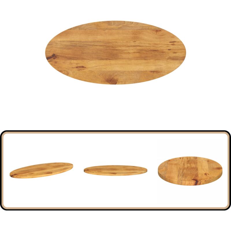 Dessus de table 110x40x2,5 cm ovale bois massif de manguier - Dessus De Table - Table Ronde - Table Rectangulaire - Table Oval - Bois Massif