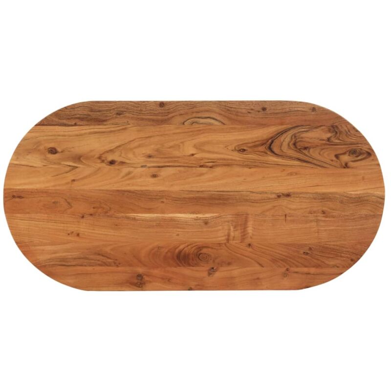 Dessus de table 100x50x2,5 cm ovale bois massif d'acacia - Vidaxl