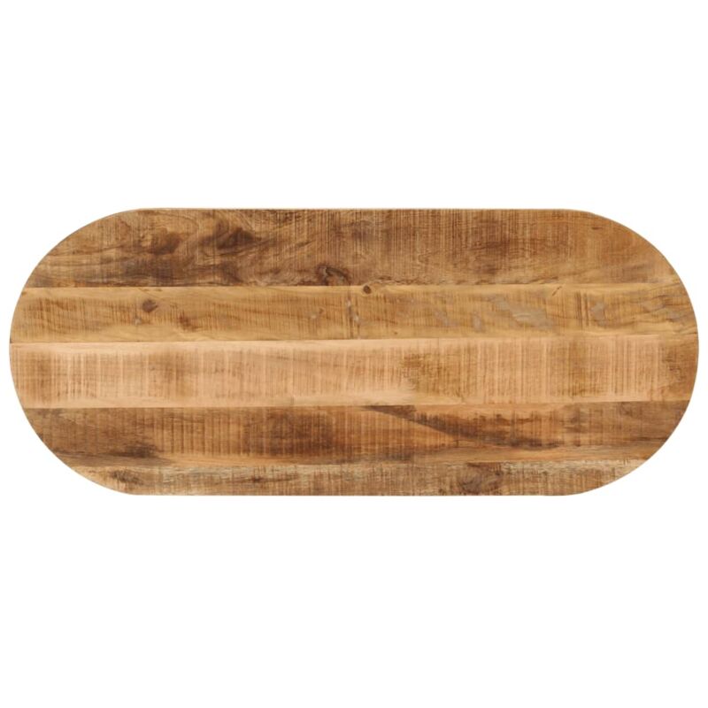 Dessus de table 100x50x3,8cm ovale bois massif de manguier brut Vidaxl