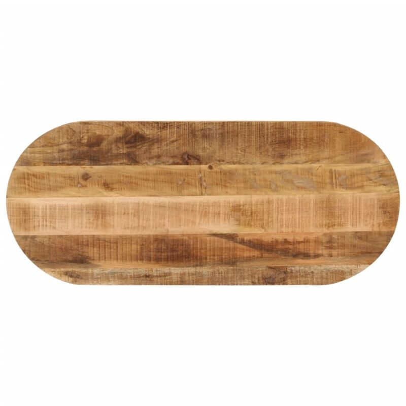 Dessus de table 140x50x3,8cm ovale bois massif de manguier brut Vidaxl