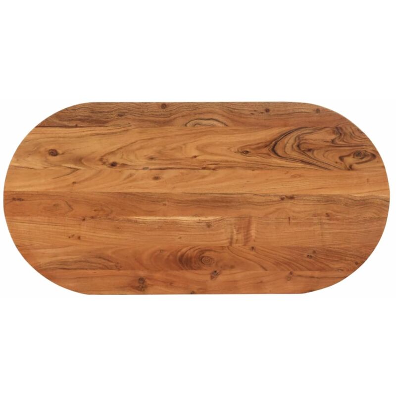 Dessus de table 80x40x2,5 cm ovale bois massif d'acacia Vidaxl